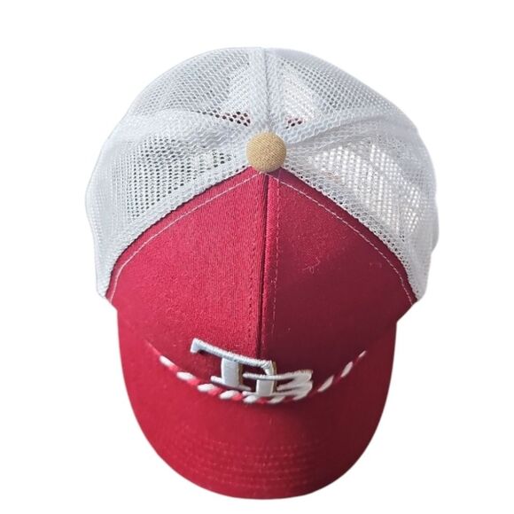 Chop at the Trop 2024 Game Day Giveaway Hat Red Trucker Cap “TB” Rope Detail - Picture 5 of 10